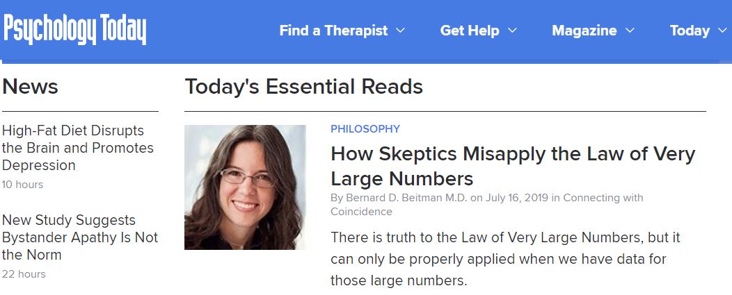 How Skeptics Misapply the Law of Truly Large Numbers